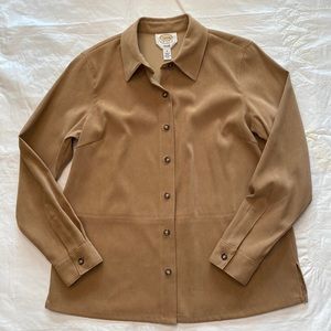 Talbots faux suede women’s small blouse